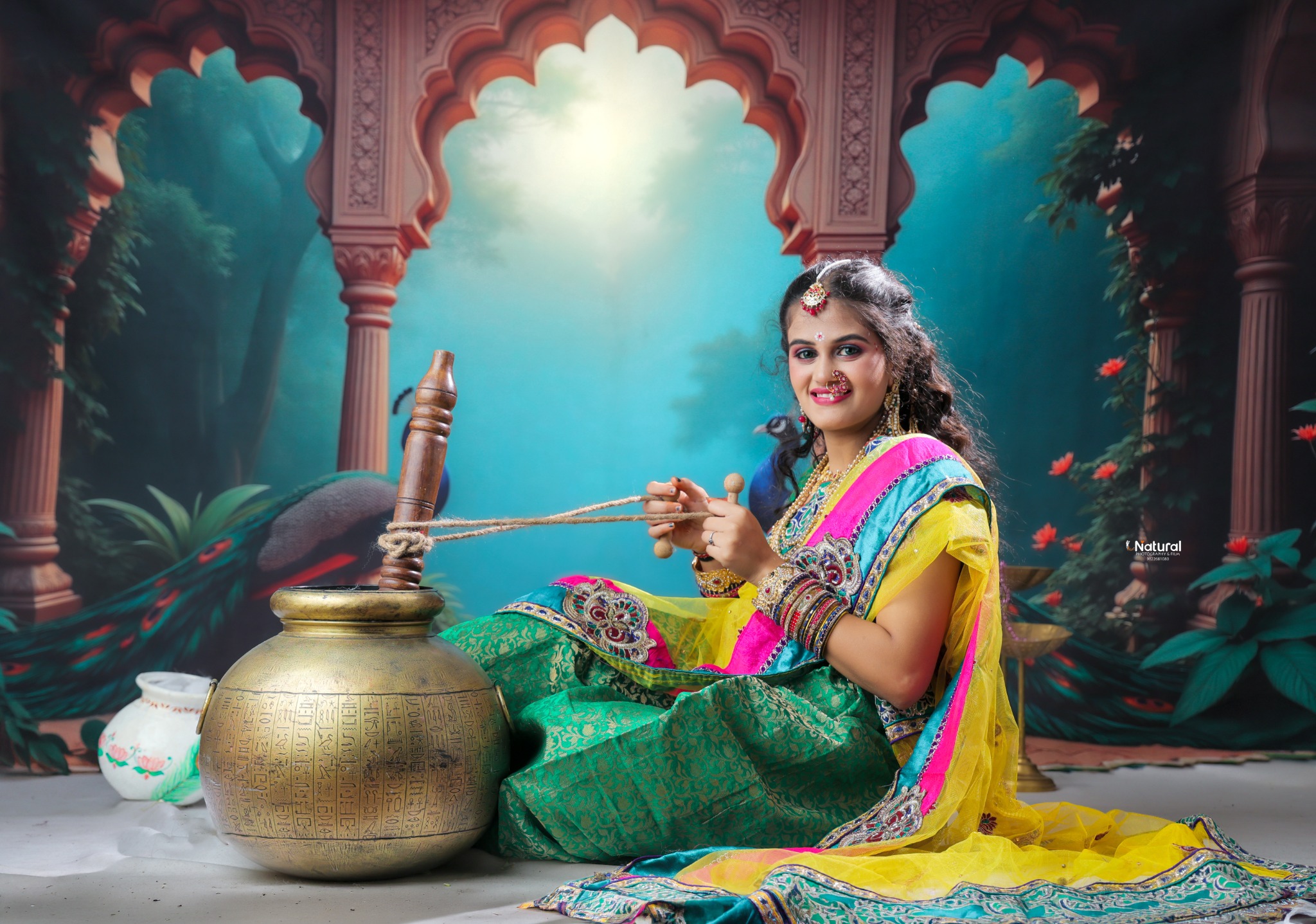 Radha Rani inspired traditional beauty look